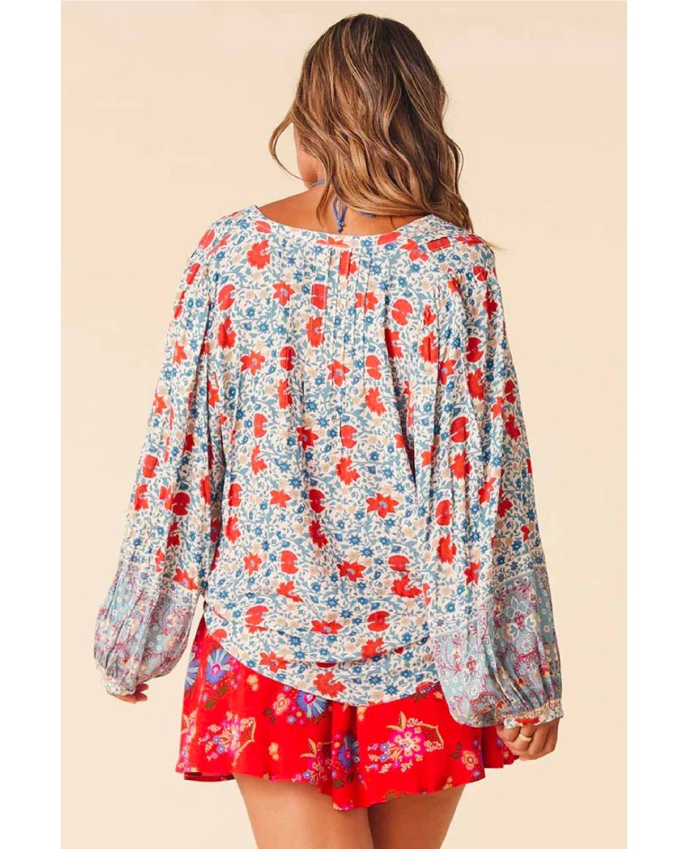 Village Blouse Sky - miamidrugpossession