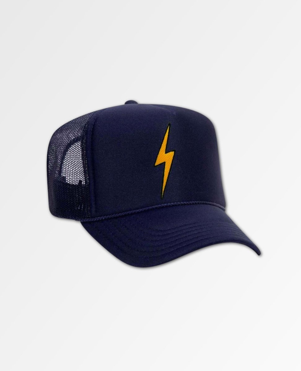 Vintage Bolt Trucker Hat Navy - miamidrugpossession