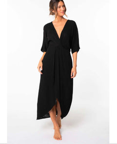 Wandering Knot Front Black Maxi Dress - clearpathherbicide