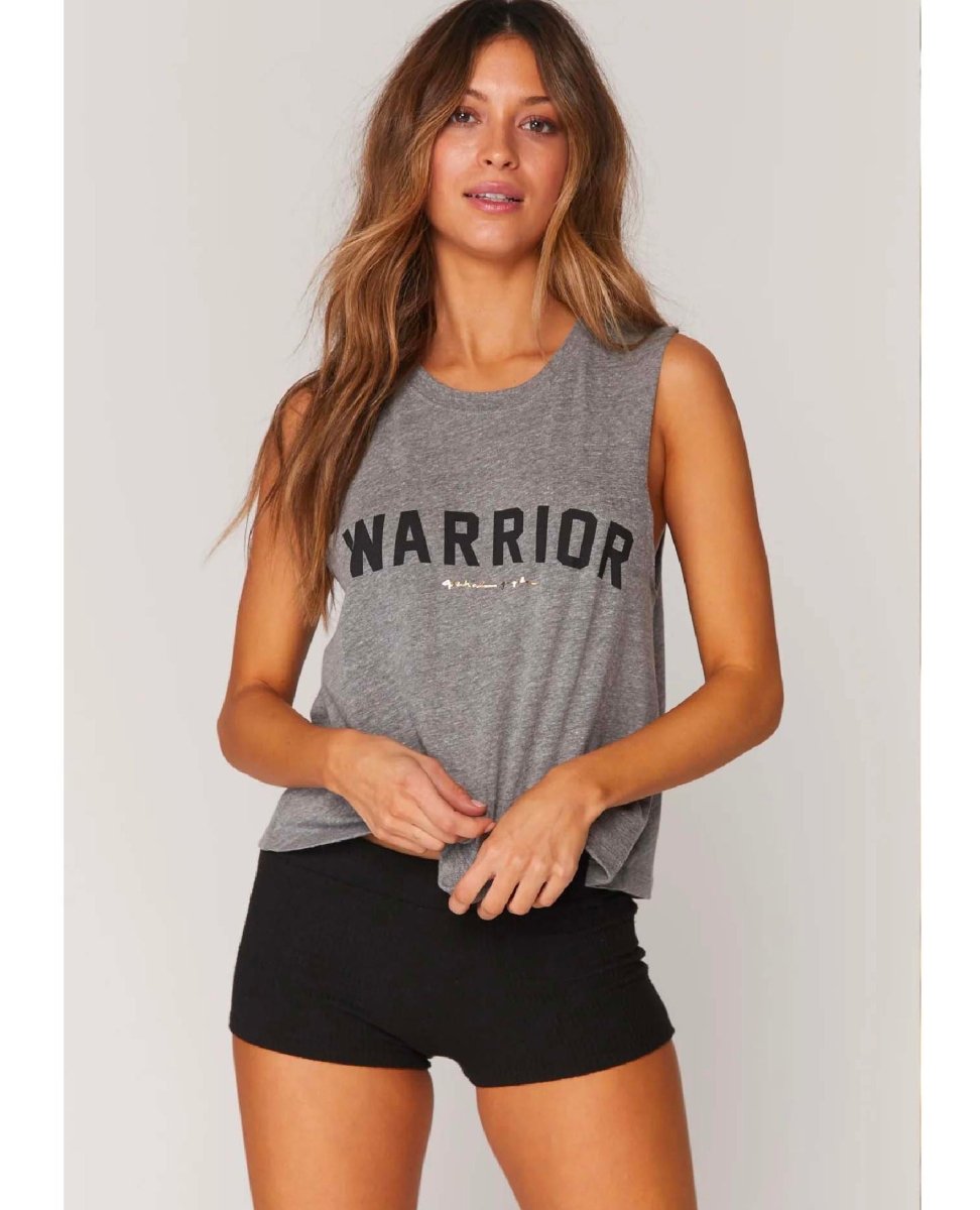 Warrior Heather Grey Crop Tank - miamidrugpossession