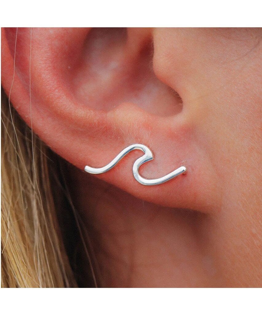 Wave Ear Climber Silver - miamidrugpossession