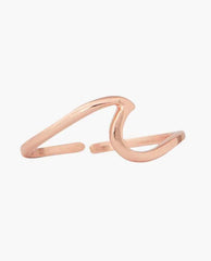 Wave Toe Ring Rose Gold - PINK ARROWS