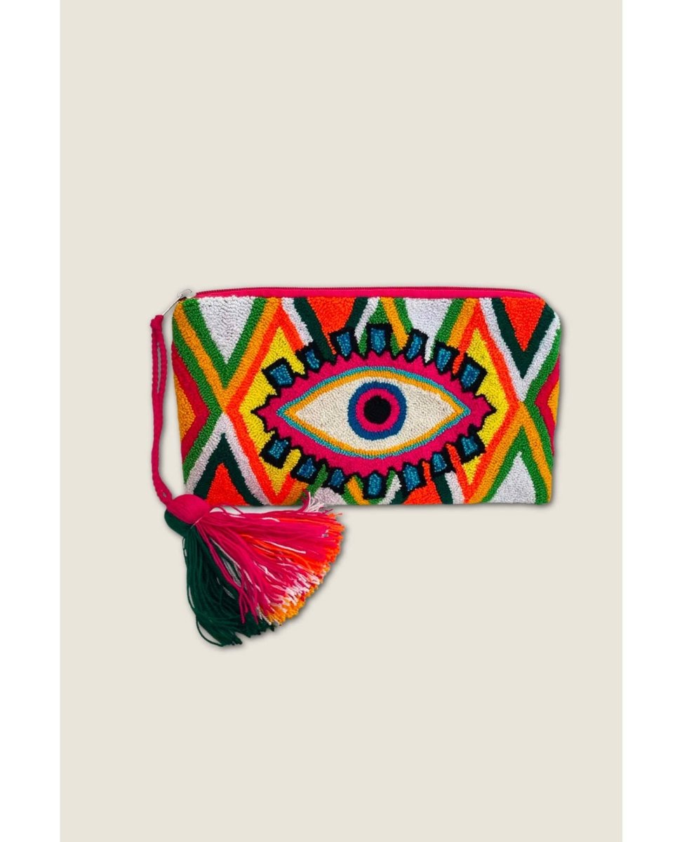 Wayuu Crochet Clutch Fiesta Eye - miamidrugpossession