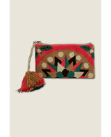 Wayuu Crochet Clutch Tan Flower - miamidrugpossession