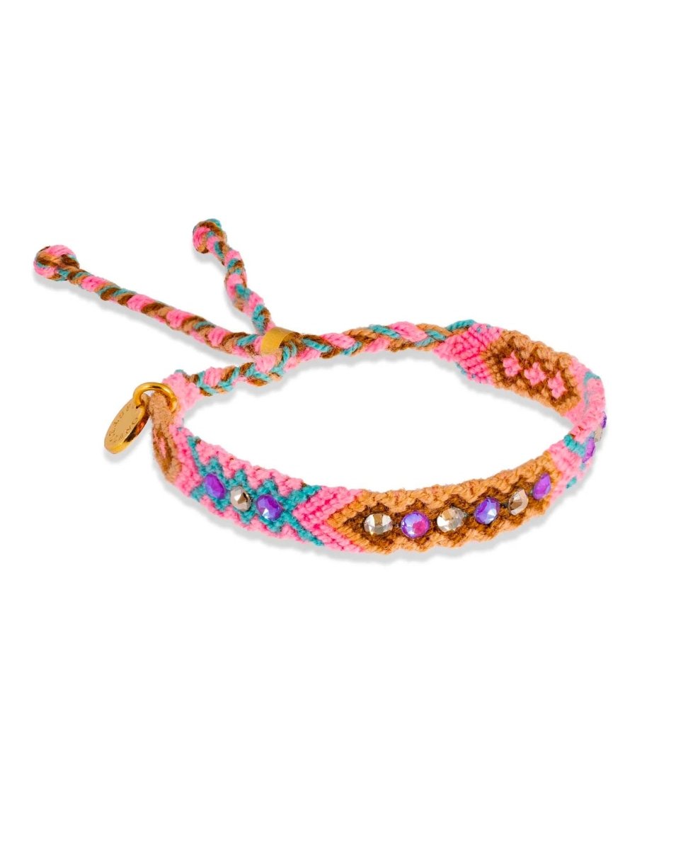 Wayuu Skinny Bracelet Barbie Pink - PINK ARROWS