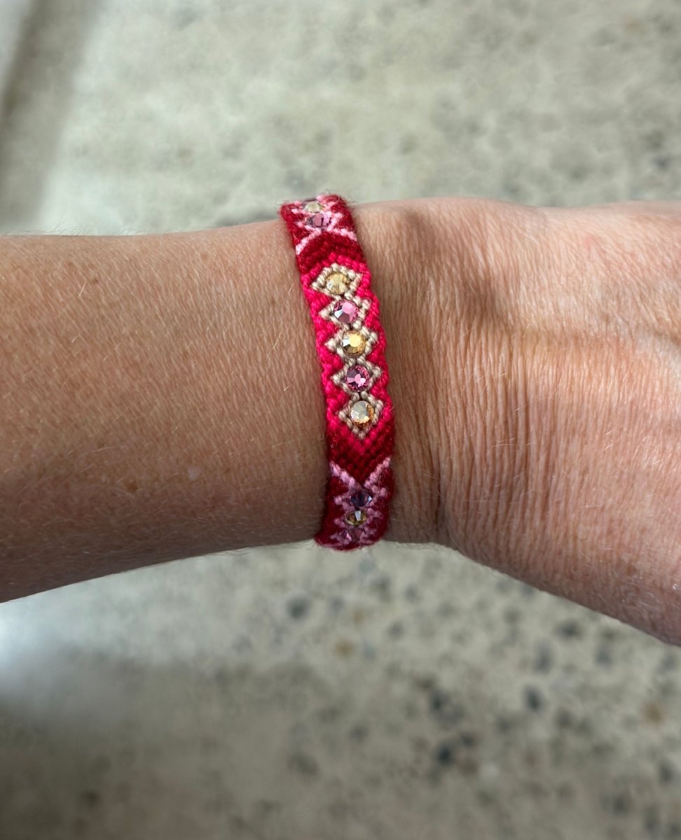 Wayuu Skinny Bracelet Red - clearpathherbicide