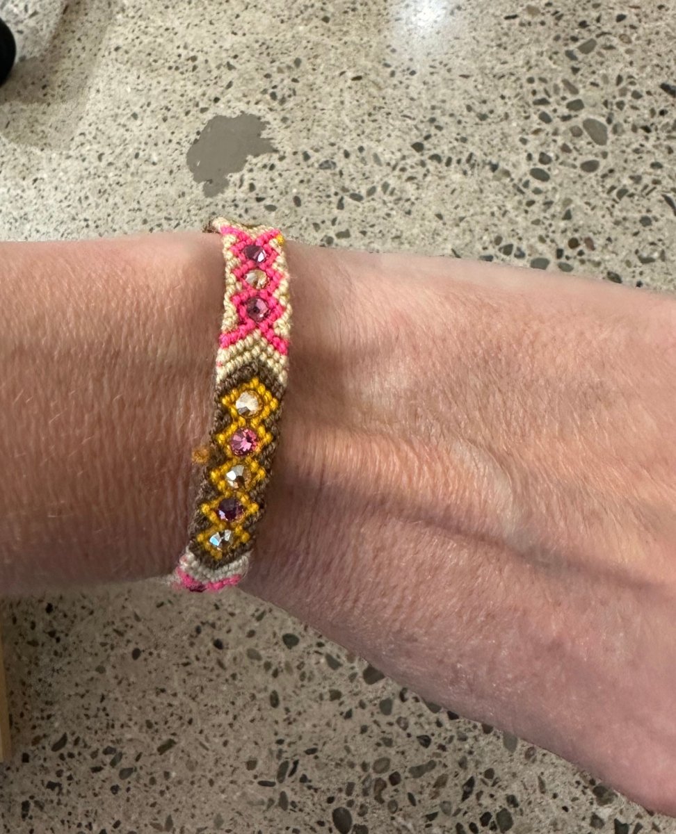 Wayuu Skinny Bracelet Vanilla - miamidrugpossession