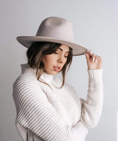 Wes Ivory Flat Brim Fedora - miamidrugpossession