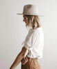 Wes Ivory Flat Brim Fedora - miamidrugpossession