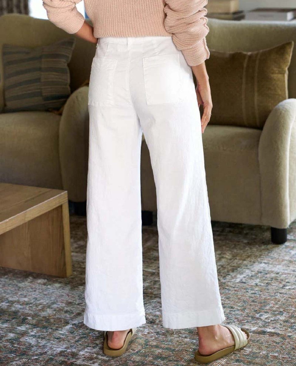 Wexford Trouser White Linen - PINK ARROWS