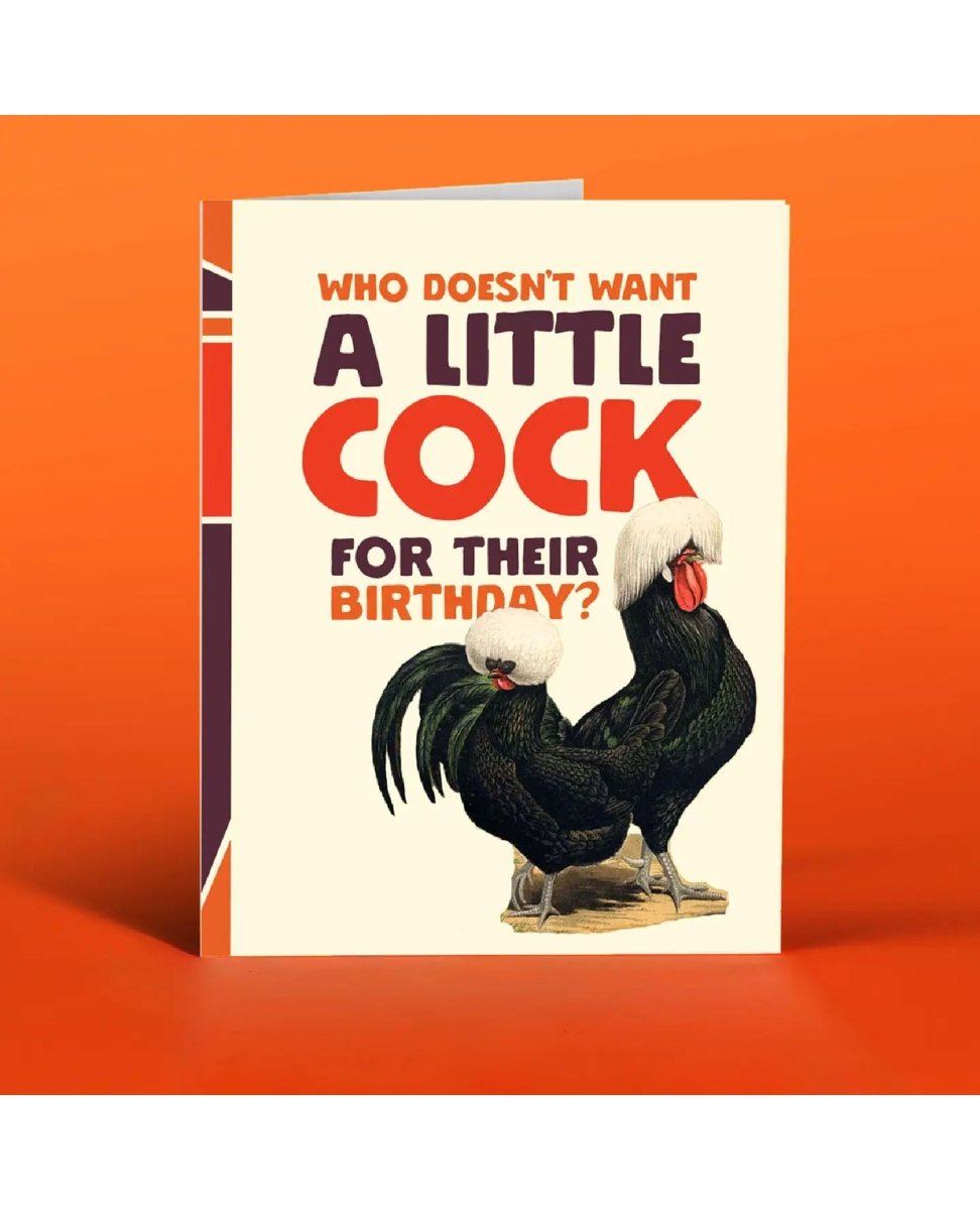 Who Doesn't Want a Little Cock Birthday Card - PINK ARROWS