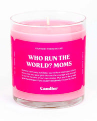 Who Runs The World? Moms Candle - PINK ARROWS