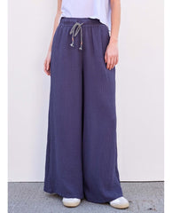 Wide Leg Pant Deep Sea Navy - PINK ARROWS