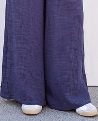 Wide Leg Pant Deep Sea Navy - PINK ARROWS