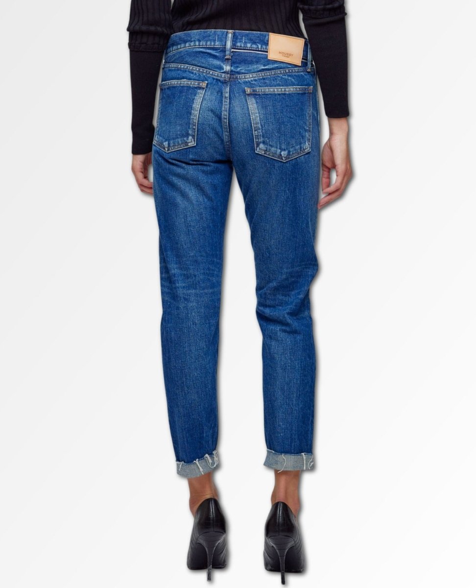 Wilbur Mid - rise Tapered Vintage Blue Jeans - PINK ARROWS