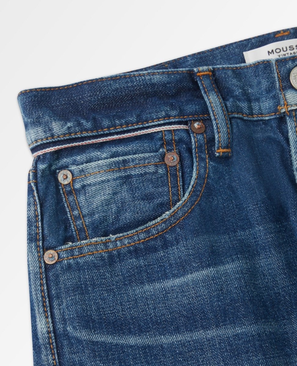 Wilbur Mid - rise Tapered Vintage Blue Jeans - miamidrugpossession