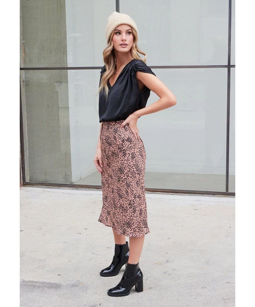 Wildcat Midi Skirt Hazel Black - miamidrugpossession