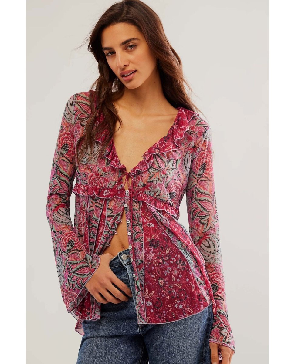 Wildest Dream Tunic Raspberry - PINK ARROWS