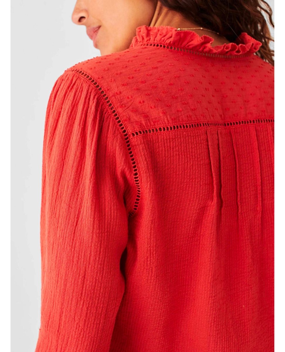 Willa Blouse Carmine Red - clearpathherbicide