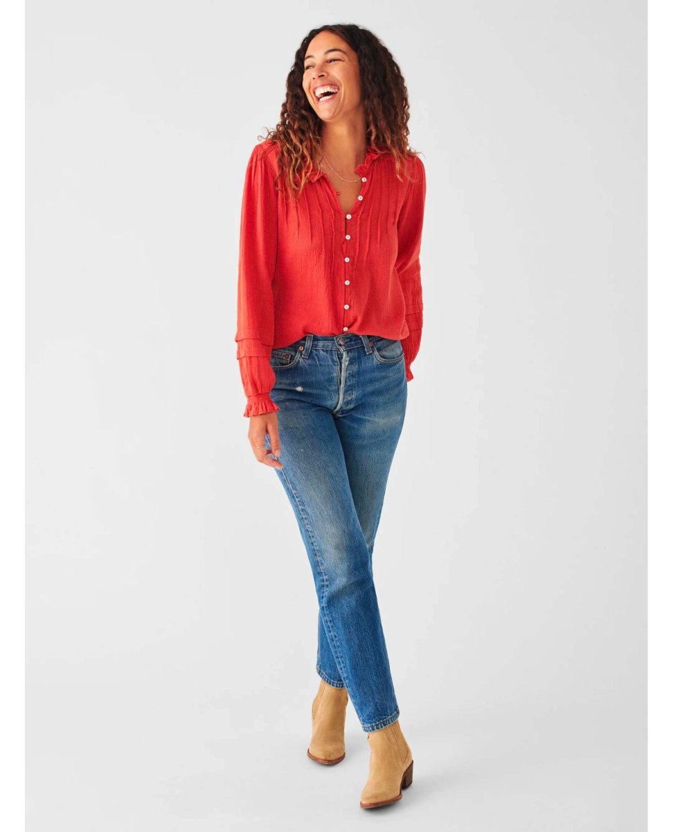 Willa Blouse Carmine Red - clearpathherbicide