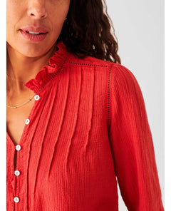 Willa Blouse Carmine Red - clearpathherbicide