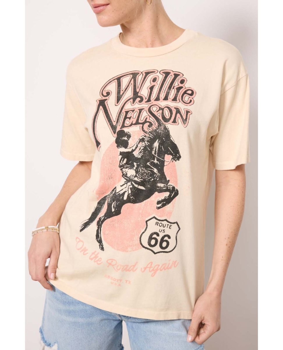 Willie Nelson On The Road Again Tee - miamidrugpossession