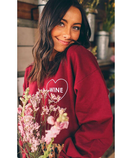 Wine Heart Sweatshirt - miamidrugpossession