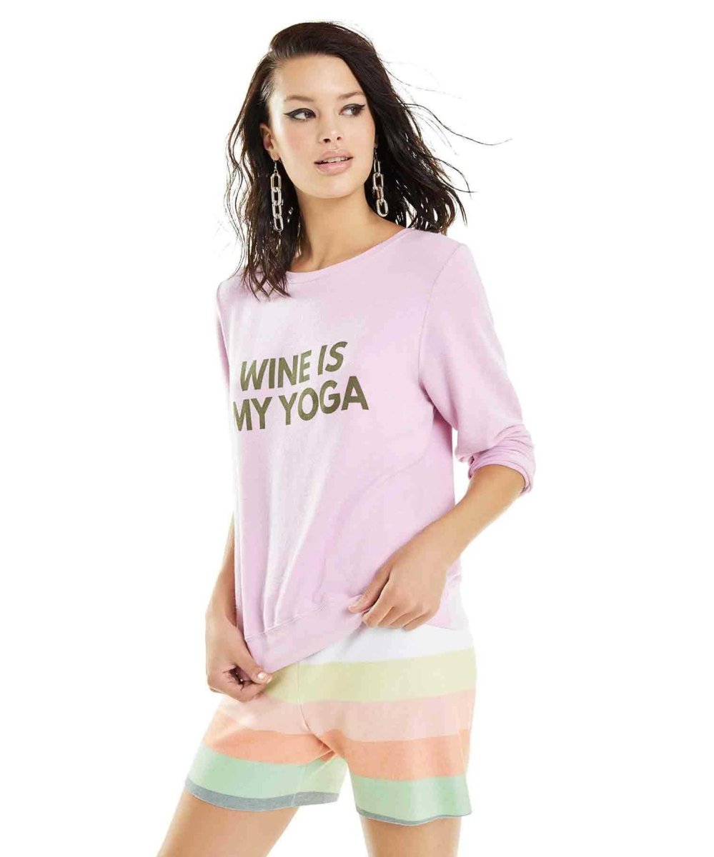 Wine Is My Yoga Sweatshirt - clearpathherbicide