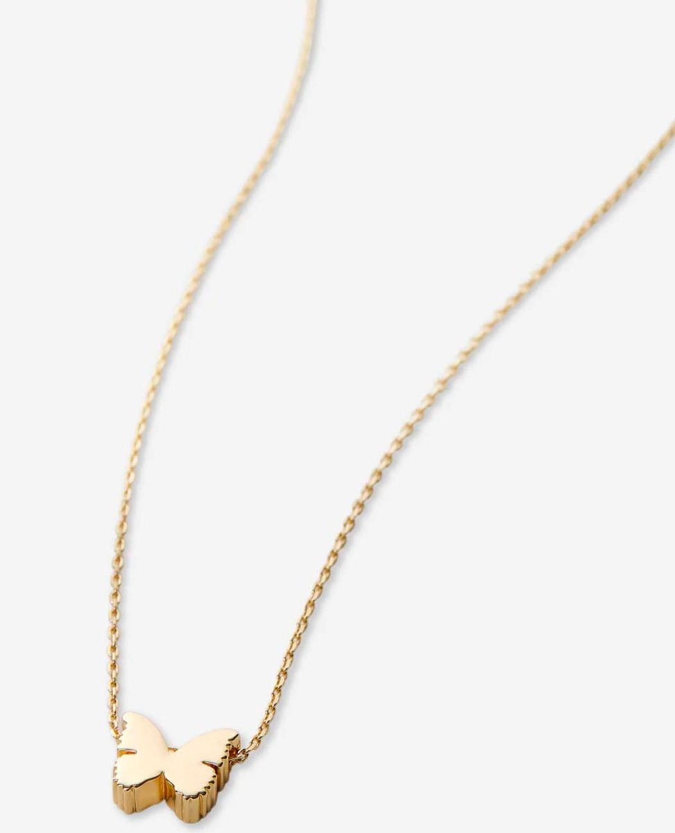 Wings to Fly Icon Necklace Gold - PINK ARROWS