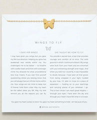 Wings to Fly Icon Necklace Gold - PINK ARROWS