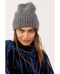 Winnie Waffle Cuff Beanie Charcoal - miamidrugpossession