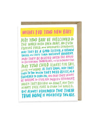 Wishes For New Baby Card - PINK ARROWS