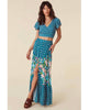 Yellow Rose Maxi Skirt Cornflower Blue - clearpathherbicide