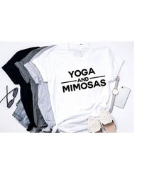 Yoga and Mimosas Tee - PINK ARROWS