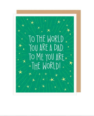 You Are The World Dad - Father's Day Card - PINK ARROWS