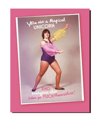 You're A Magical Unicorn Card - PINK ARROWS