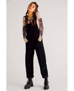 Ziggy Black Corduroy Overalls - clearpathherbicide