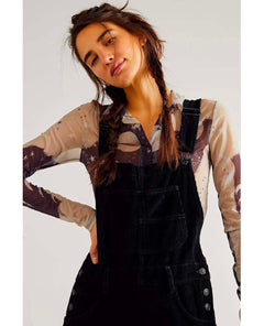 Ziggy Black Corduroy Overalls - clearpathherbicide