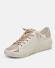 Zina Plush Sneakers White Gold Leather - miamidrugpossession