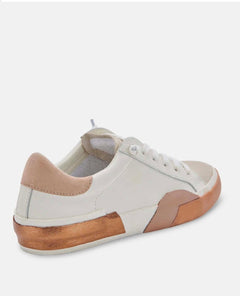 Zina Sneakers White Tan Leather - clearpathherbicide