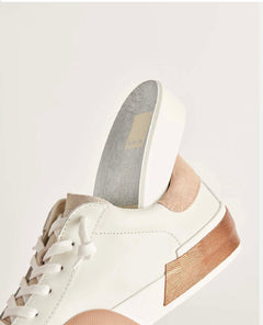 Zina Sneakers White Tan Leather - clearpathherbicide