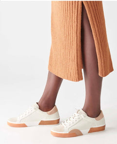 Zina Sneakers White Tan Leather - miamidrugpossession