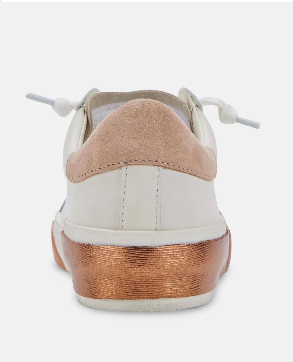 Zina Sneakers White Tan Leather - miamidrugpossession