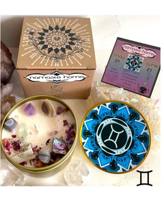 Zodiac Crystal Namaste Candles Assorted Full Size 8 oz - clearpathherbicide