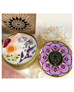 Zodiac Crystal Namaste Candles Assorted - Travel Size 4 oz - miamidrugpossession