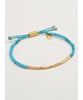 Power Gemstone Turquoise Bracelet for Healing, Gold